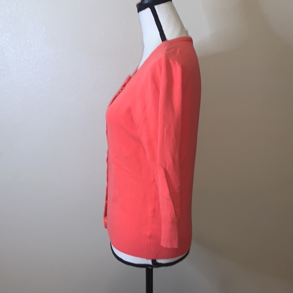 Old Navy perfect fit stretch pink beaded button down cardigan sweater - Picture 4 of 6